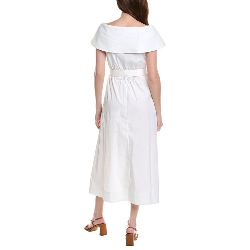 Lela Rose Womens Asymmetrical Cuff Dress, White - Picture 2 of 4